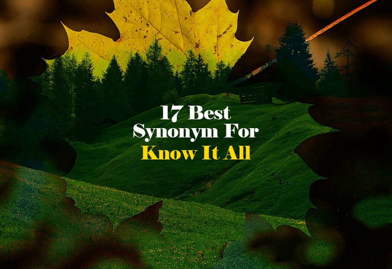 Synonym for Know It All