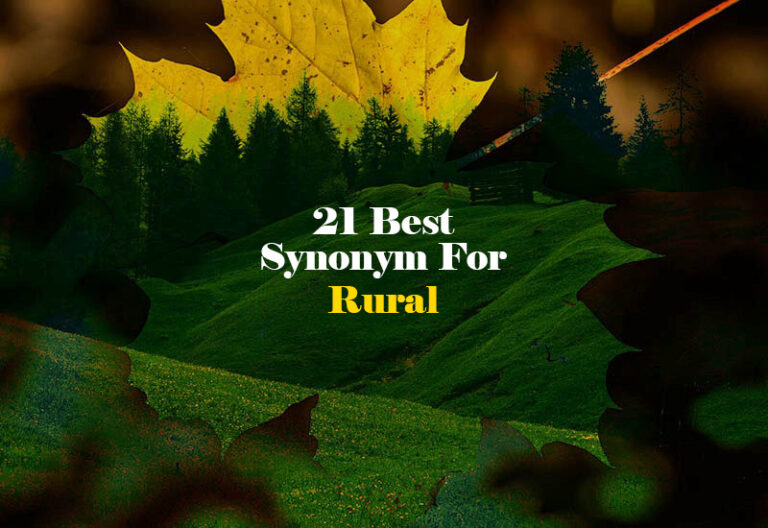 Synonym for Rural